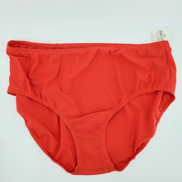 Ashley Stewart Swim Bottom red orange sz 24 - Picture 7 of 7